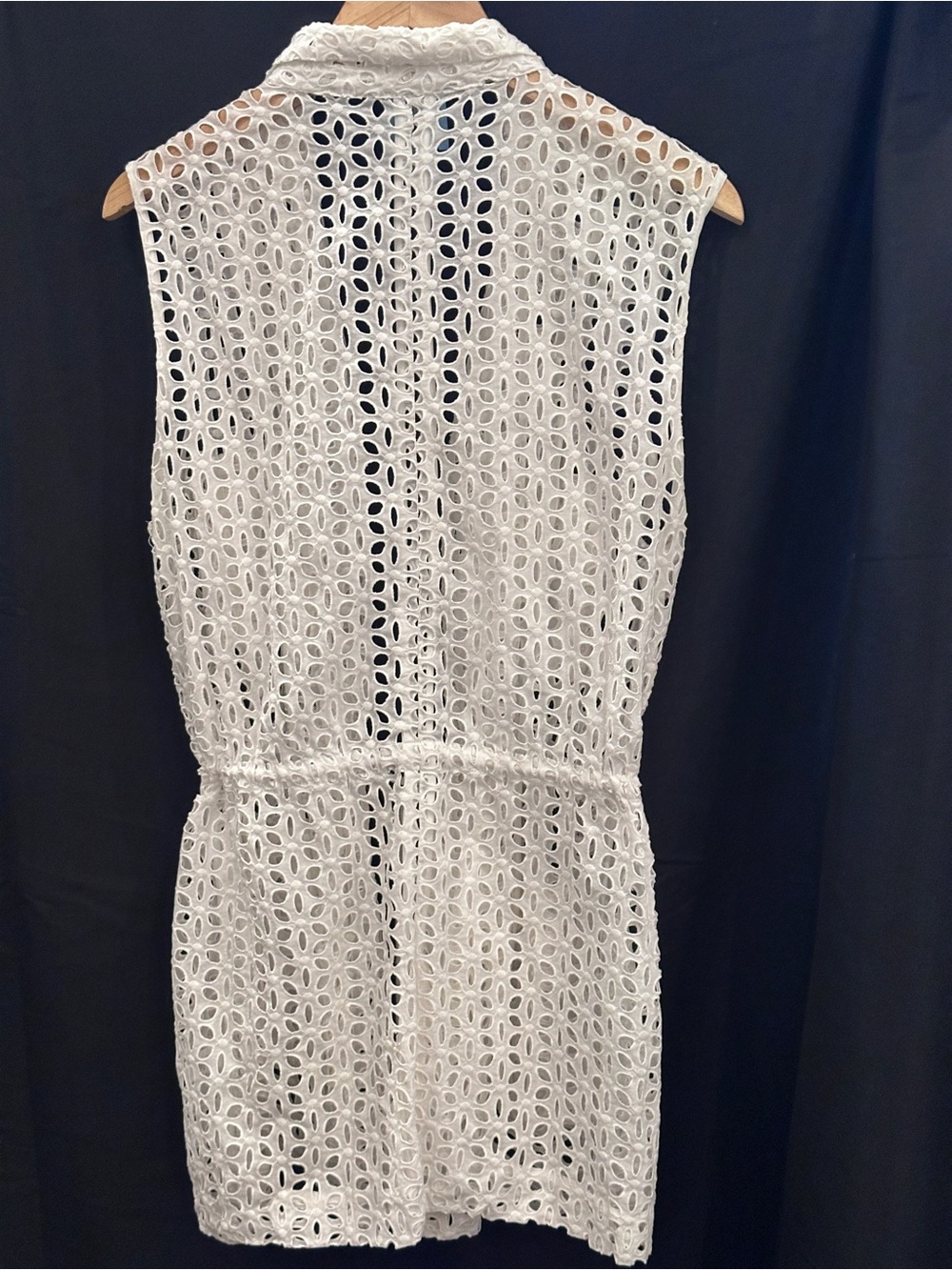 CeCe White Eyelet Drawstring Vest - Picture 4 of 4